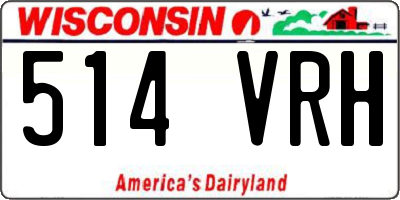 WI license plate 514VRH