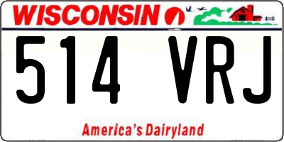WI license plate 514VRJ