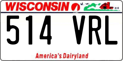 WI license plate 514VRL