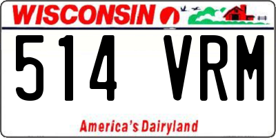 WI license plate 514VRM