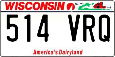 WI license plate 514VRQ