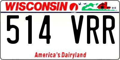 WI license plate 514VRR