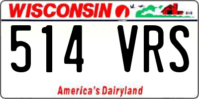 WI license plate 514VRS