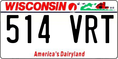 WI license plate 514VRT