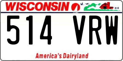 WI license plate 514VRW