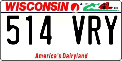 WI license plate 514VRY