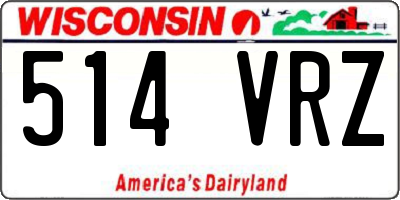 WI license plate 514VRZ