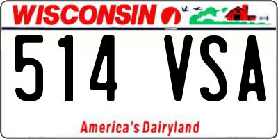 WI license plate 514VSA