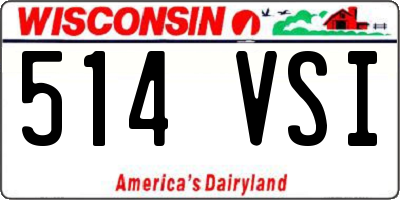 WI license plate 514VSI