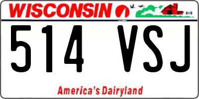 WI license plate 514VSJ