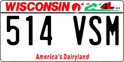 WI license plate 514VSM