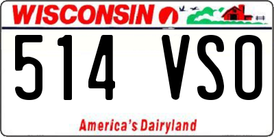 WI license plate 514VSO