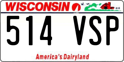 WI license plate 514VSP