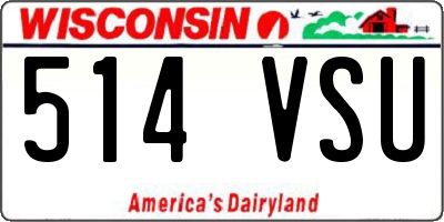 WI license plate 514VSU