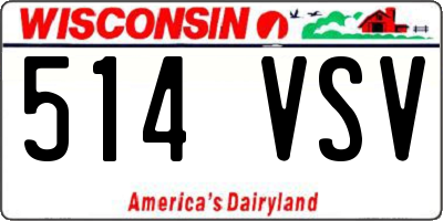 WI license plate 514VSV
