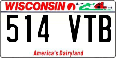 WI license plate 514VTB