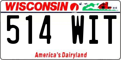 WI license plate 514WIT