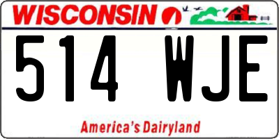 WI license plate 514WJE