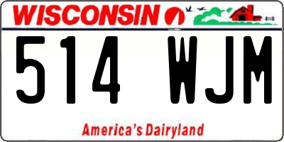 WI license plate 514WJM