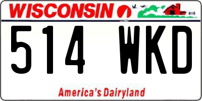 WI license plate 514WKD