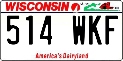 WI license plate 514WKF