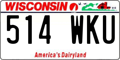 WI license plate 514WKU