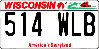 WI license plate 514WLB
