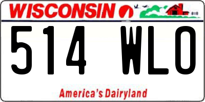 WI license plate 514WLO