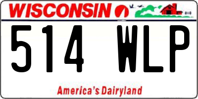 WI license plate 514WLP