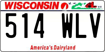 WI license plate 514WLV