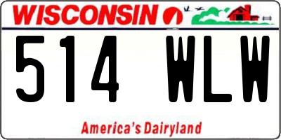 WI license plate 514WLW