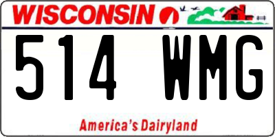 WI license plate 514WMG