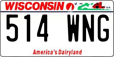 WI license plate 514WNG