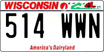 WI license plate 514WWN