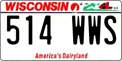 WI license plate 514WWS