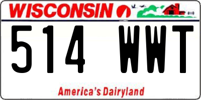 WI license plate 514WWT