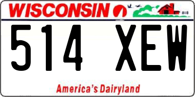 WI license plate 514XEW