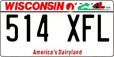 WI license plate 514XFL