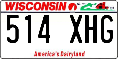 WI license plate 514XHG