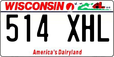 WI license plate 514XHL