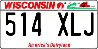 WI license plate 514XLJ