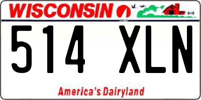 WI license plate 514XLN