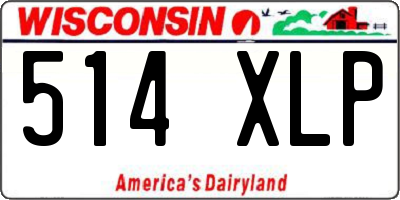 WI license plate 514XLP
