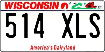 WI license plate 514XLS