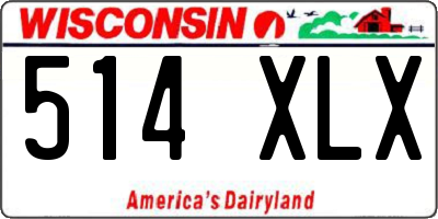 WI license plate 514XLX