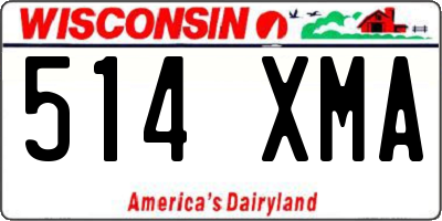 WI license plate 514XMA