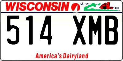 WI license plate 514XMB