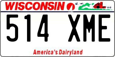 WI license plate 514XME