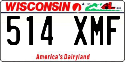 WI license plate 514XMF