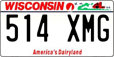 WI license plate 514XMG